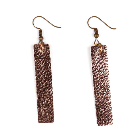 Leather Strip Earrings inspired by Joanna Gaines