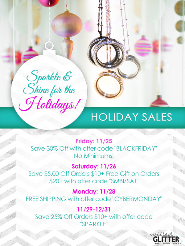 2016 Jewelry Floating Locket Holiday Sale Coupon Discount Codes