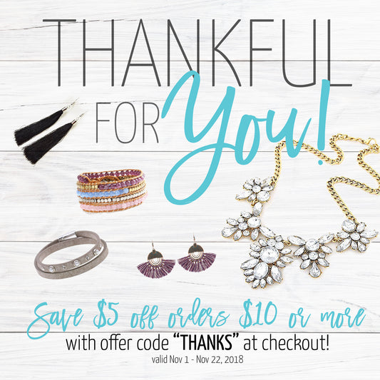 Thanksgiving Jewelry Sale Save on Bracelets, Earrings, Necklaces, Floating Lockets and More!