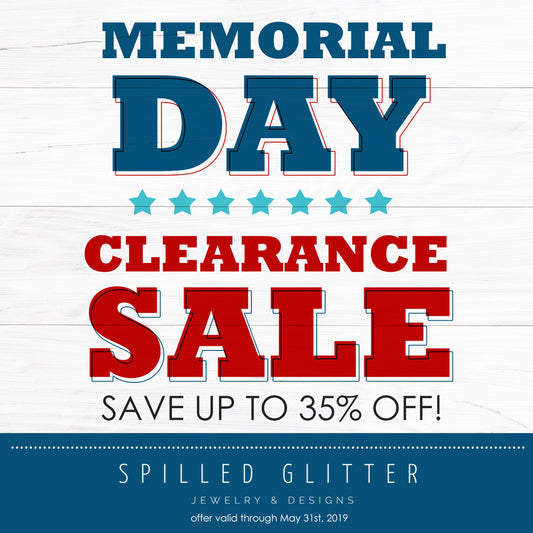 Memorial Day Jewelry Sale 2019 Save 35% with code SUN19