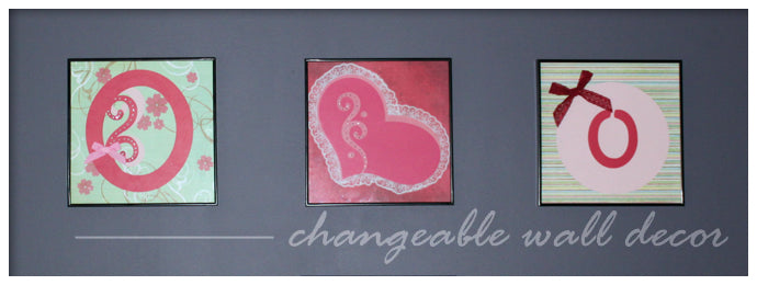 3x3 Valentine's Changeable Home Decor Wall Hanging