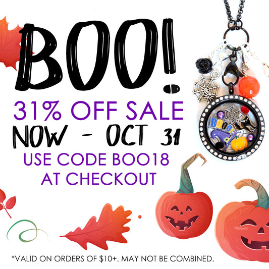 Spooktacular Halloween Floating Locket Jewelry Sale Save 31% Off Your Order!
