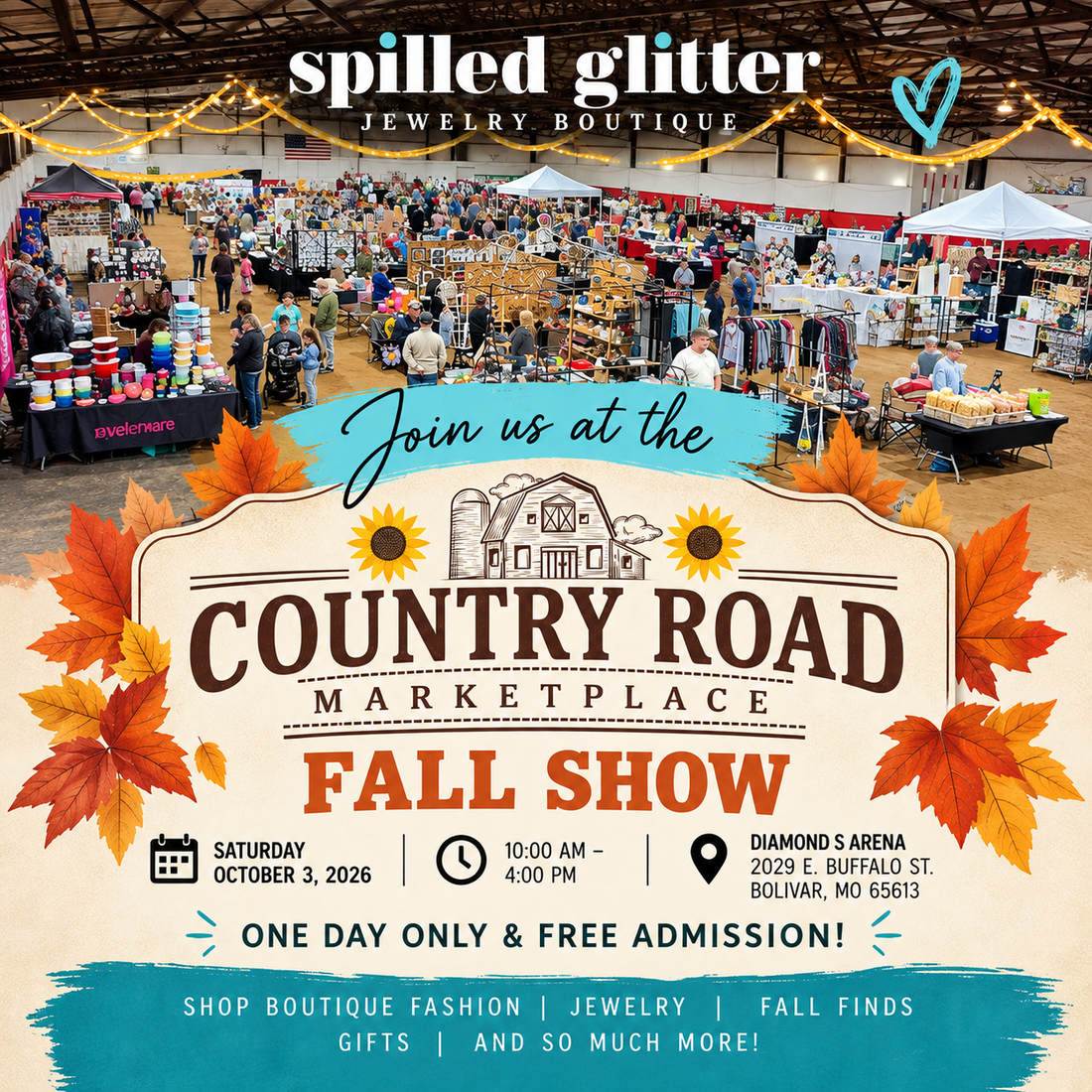 Country Road Marketplace Fall Show October 3rd, 2026