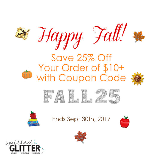 Fall Jewelry Sale Save 25% Off Floating Lockets, Charms, Chains, & Fashion Jewelry!