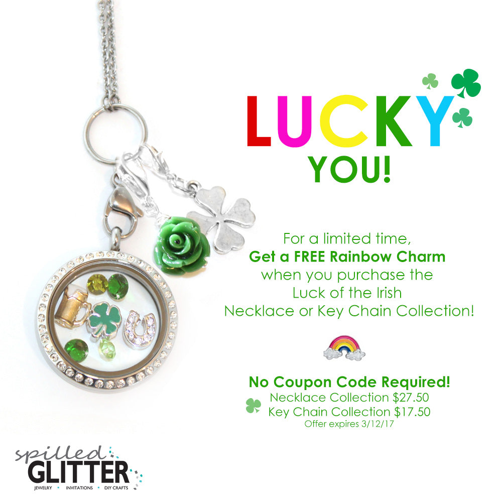 Get a Free Rainbow Charm with a Luck of the Irish Floating Locket Collection