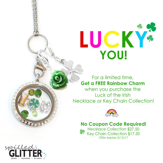 Get a Free Rainbow Charm with a Luck of the Irish Floating Locket Collection