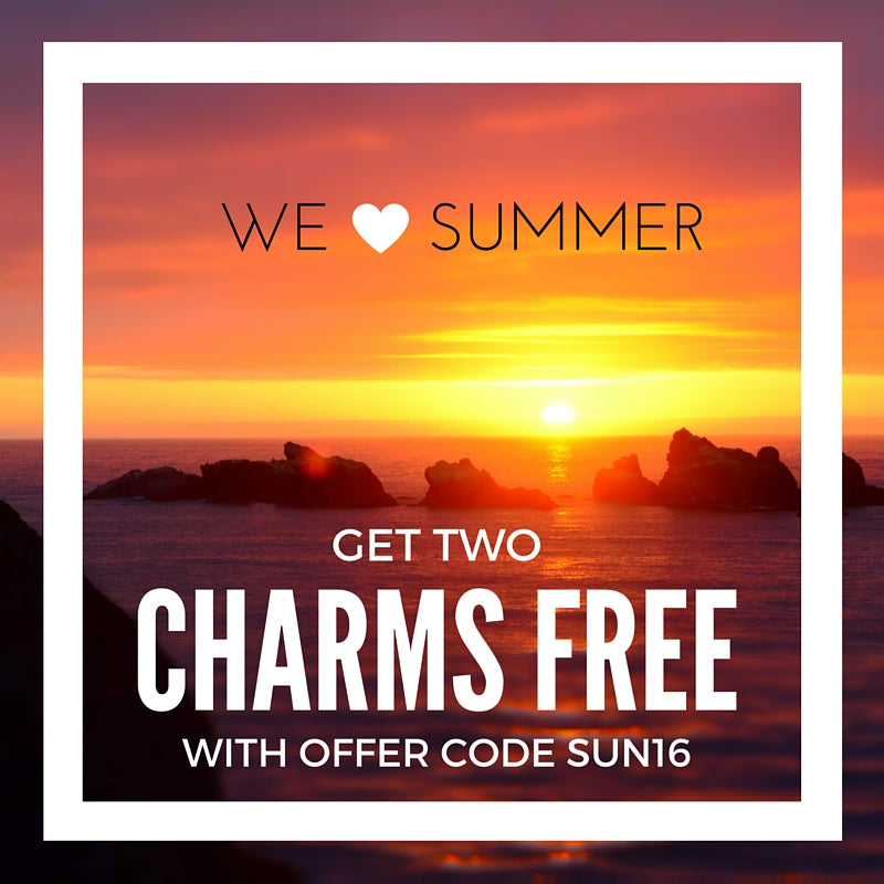 Get 2 free charms with offer code SUN16