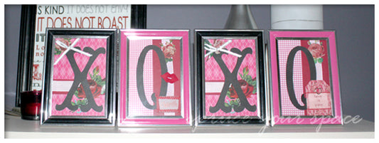 XOXO Photo Frame Mantel Decor Valentine's Day