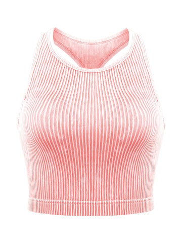 Vintage Washed Ribbed Belly Tank