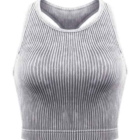 Vintage Washed Ribbed Belly Tank