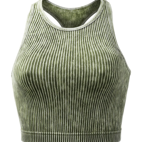 Vintage Washed Ribbed Belly Tank