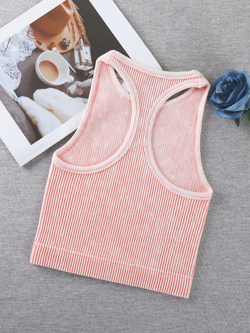 Vintage Washed Ribbed Belly Tank