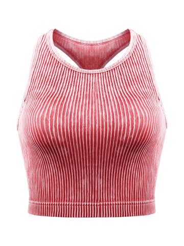 Vintage Washed Ribbed Belly Tank