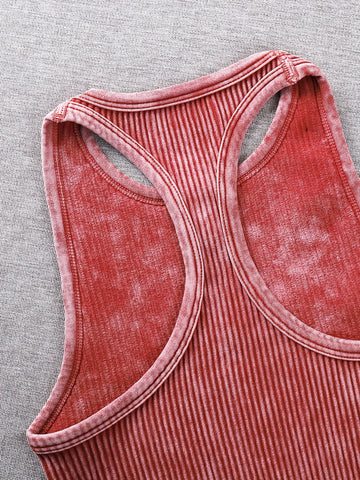 Vintage Washed Ribbed Belly Tank