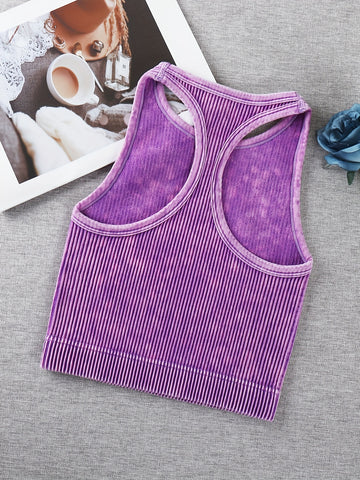Vintage Washed Ribbed Belly Tank