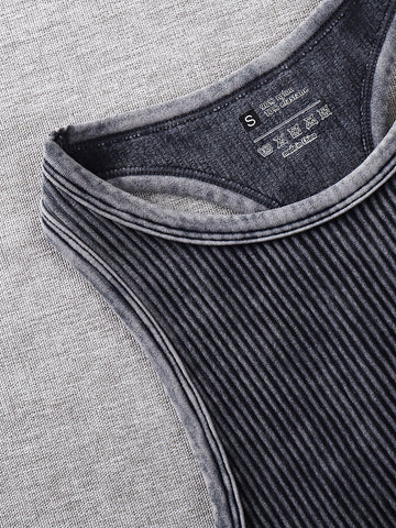 Vintage Washed Ribbed Belly Tank
