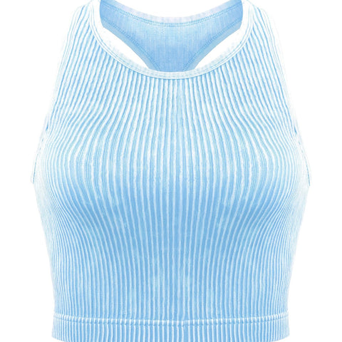 Vintage Washed Ribbed Belly Tank