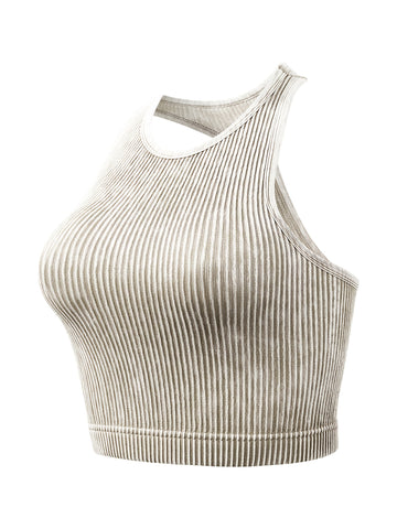 Vintage Washed Ribbed Belly Tank