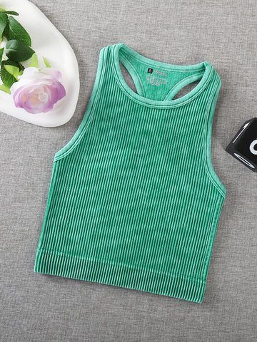 Vintage Washed Ribbed Belly Tank
