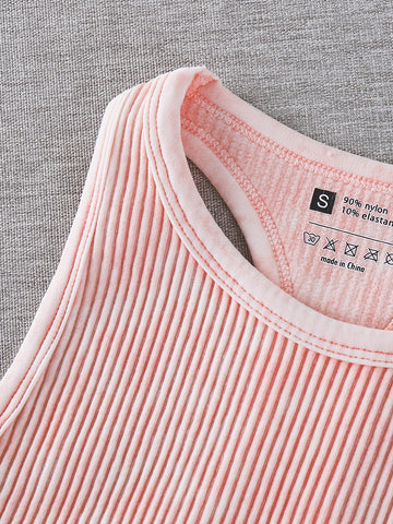 Vintage Washed Ribbed Belly Tank