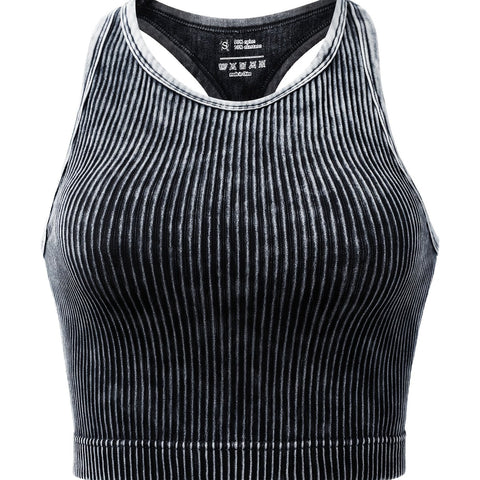 Vintage Washed Ribbed Belly Tank