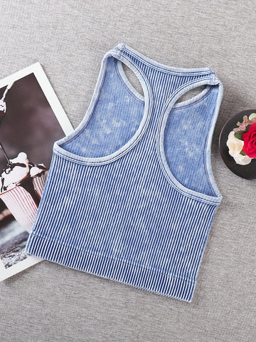 Vintage Washed Ribbed Belly Tank