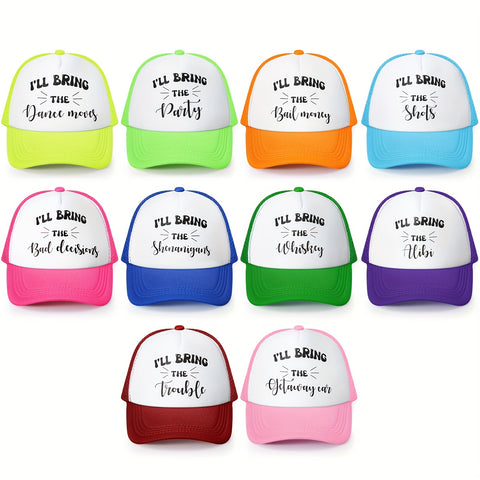 Funny Bachelorette Party Trucker Hat Set