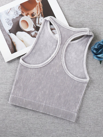 Vintage Washed Ribbed Belly Tank