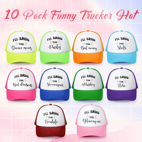 Funny Bachelorette Party Trucker Hat Set