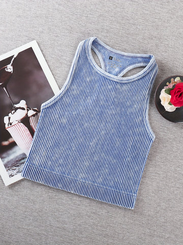 Vintage Washed Ribbed Belly Tank