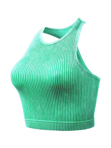 Vintage Washed Ribbed Belly Tank