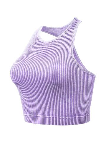 Vintage Washed Ribbed Belly Tank