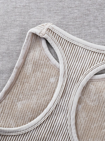 Vintage Washed Ribbed Belly Tank