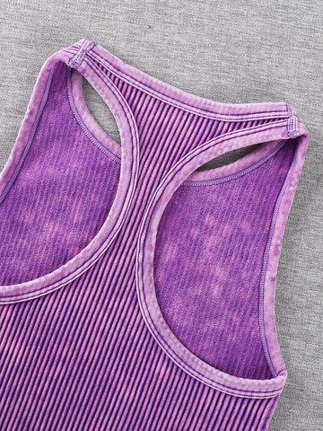 Vintage Washed Ribbed Belly Tank