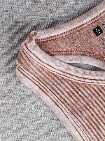 Vintage Washed Ribbed Belly Tank