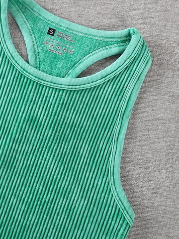 Vintage Washed Ribbed Belly Tank