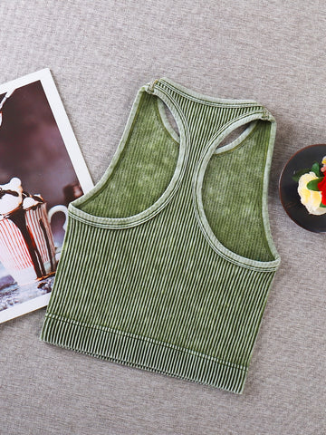 Vintage Washed Ribbed Belly Tank