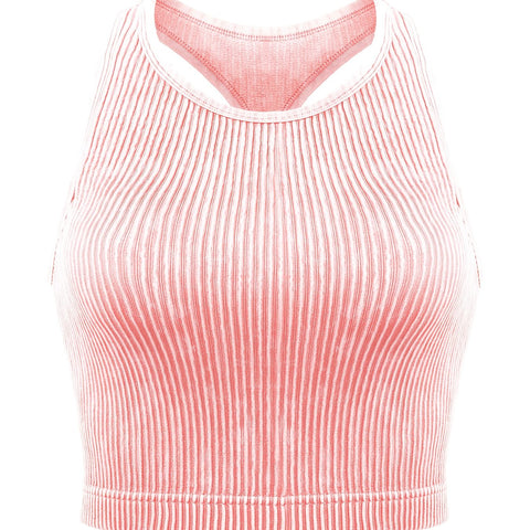 Vintage Washed Ribbed Belly Tank