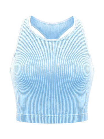 Vintage Washed Ribbed Belly Tank