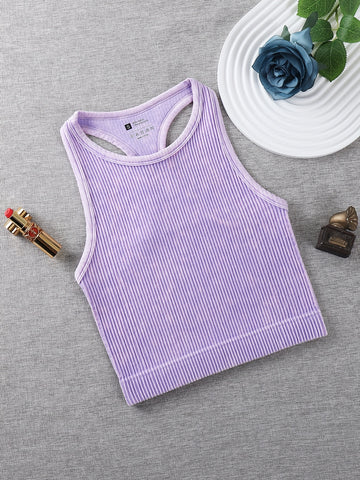 Vintage Washed Ribbed Belly Tank