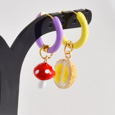 Dopamine Daydream Charm Hoops
