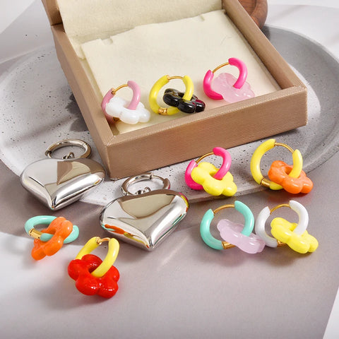 Dopamine Daydream Charm Hoops