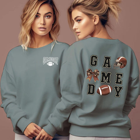 Game Day Bow Football Sweatshirt