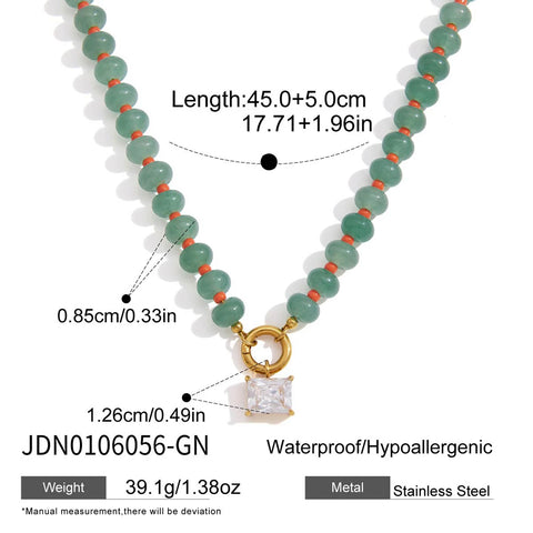 Golden Hour Stone Charm Necklace