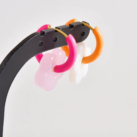 Dopamine Daydream Charm Hoops