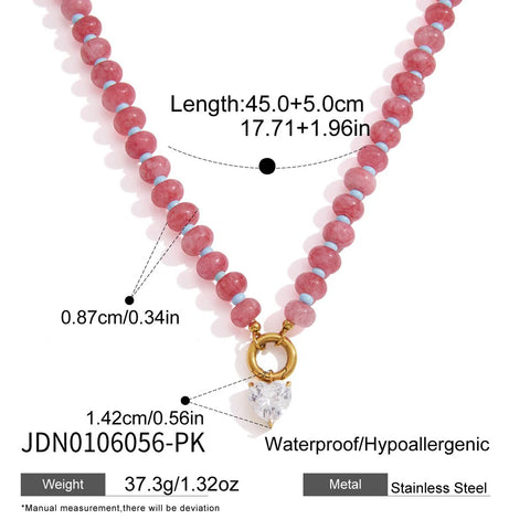 Golden Hour Stone Charm Necklace