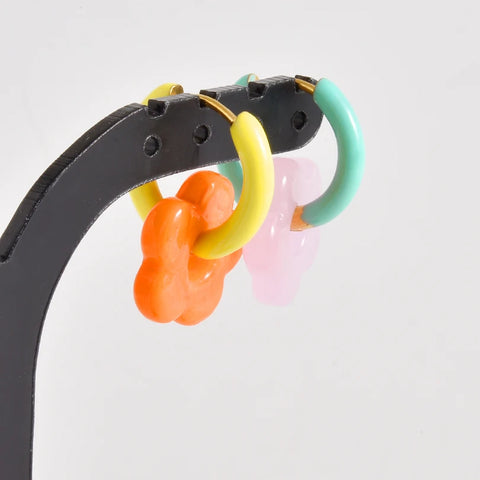Dopamine Daydream Charm Hoops