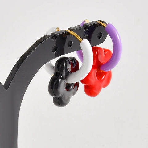 Dopamine Daydream Charm Hoops