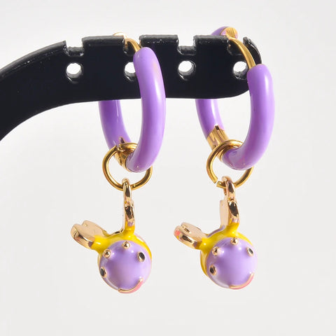 Dopamine Daydream Charm Hoops