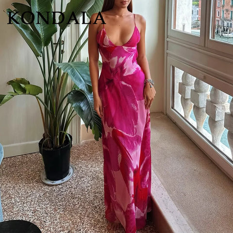 Sunset Muse Printed Chiffon Maxi